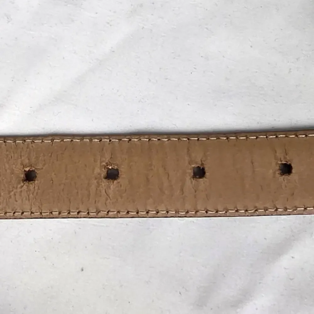 TALBOTS GENUINE LEATHER BELT S BROWN ITALY – CROCO TEXTURE – MADE IN ITALY